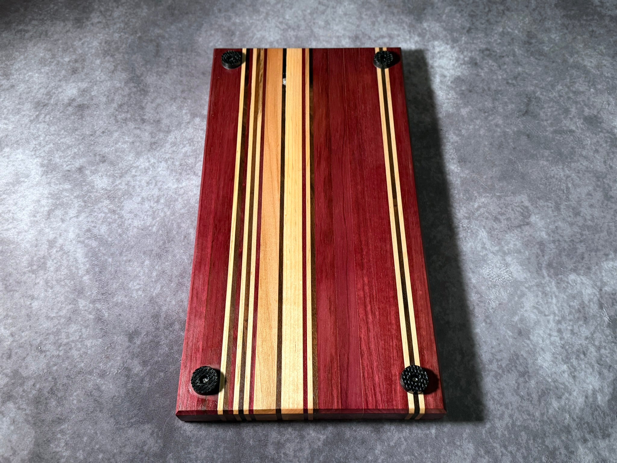 Large Black Walnut, Purple Heart, Ambrosia Maple Cutting Board
