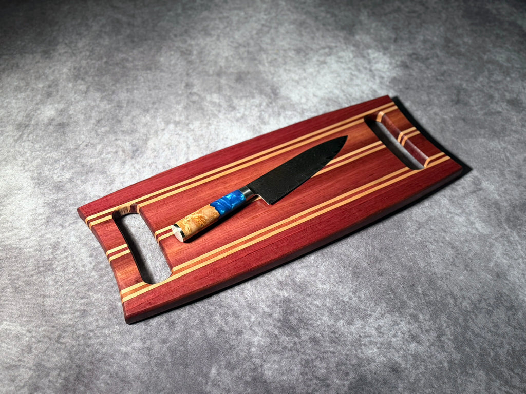 Black Walnut, Ambrosia Maple and Purple Heart Charcuterie Board