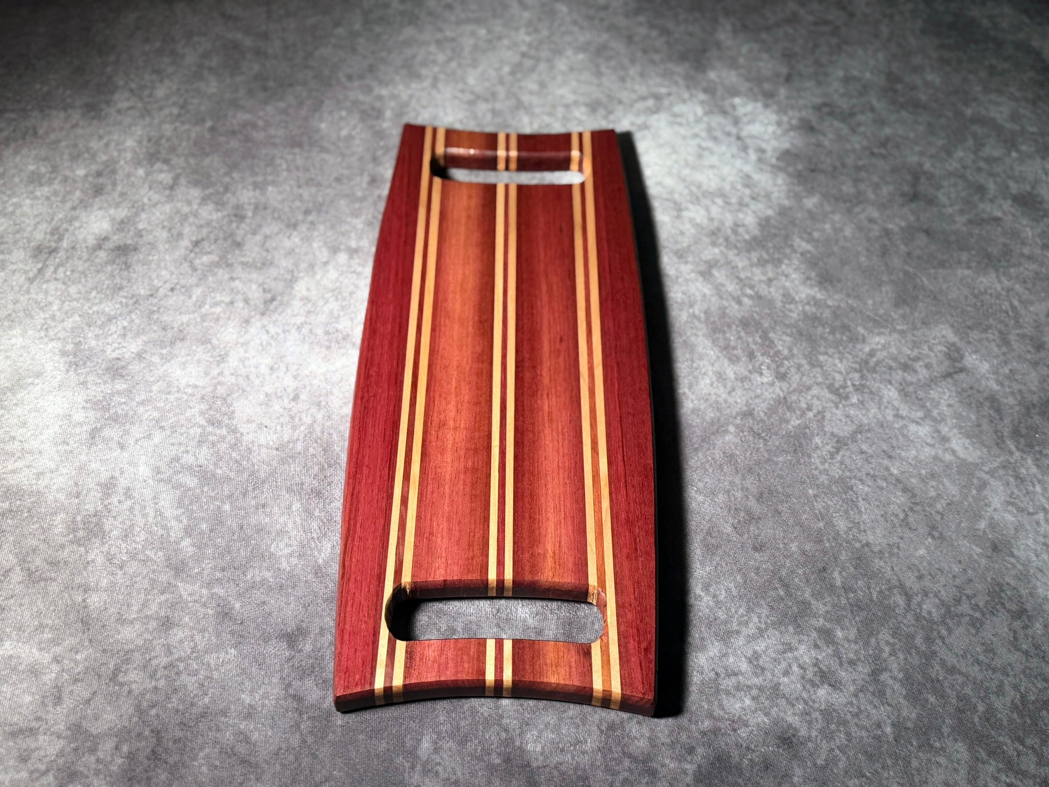 Black Walnut, Ambrosia Maple and Purple Heart Charcuterie Board