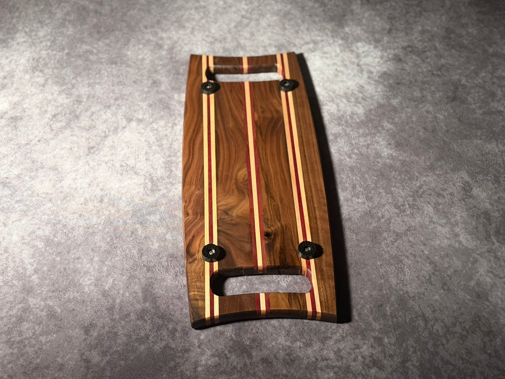 Black Walnut, Ambrosia Maple and Purple Heart Charcuterie Board