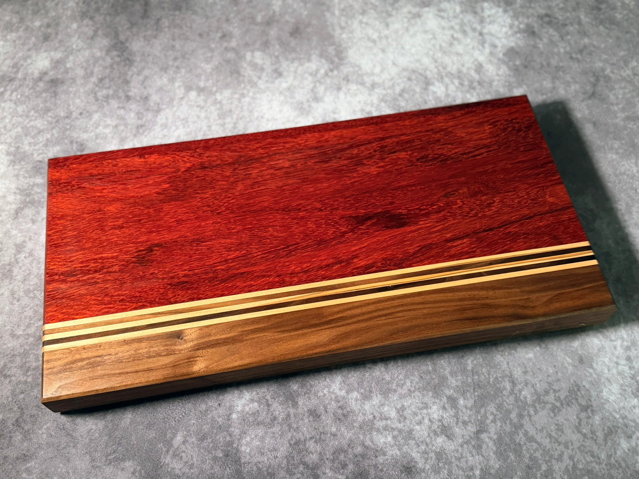 Large Black Walnut, Padauk, Ambrosia Maple Cutting Board