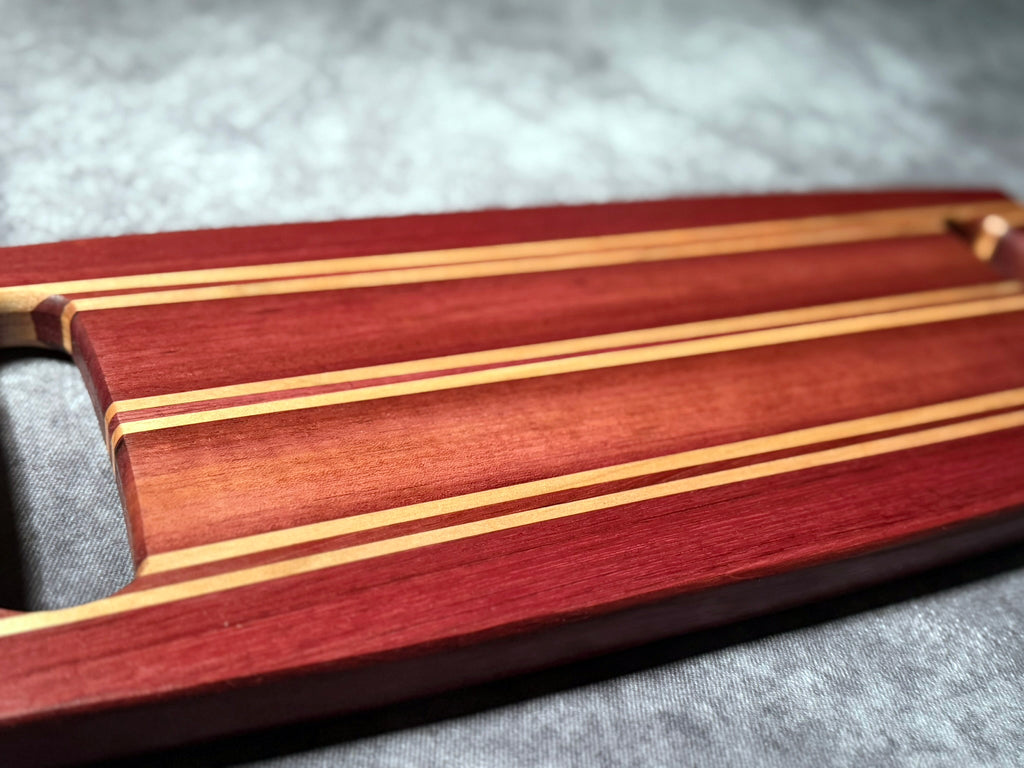 Black Walnut, Ambrosia Maple and Purple Heart Charcuterie Board