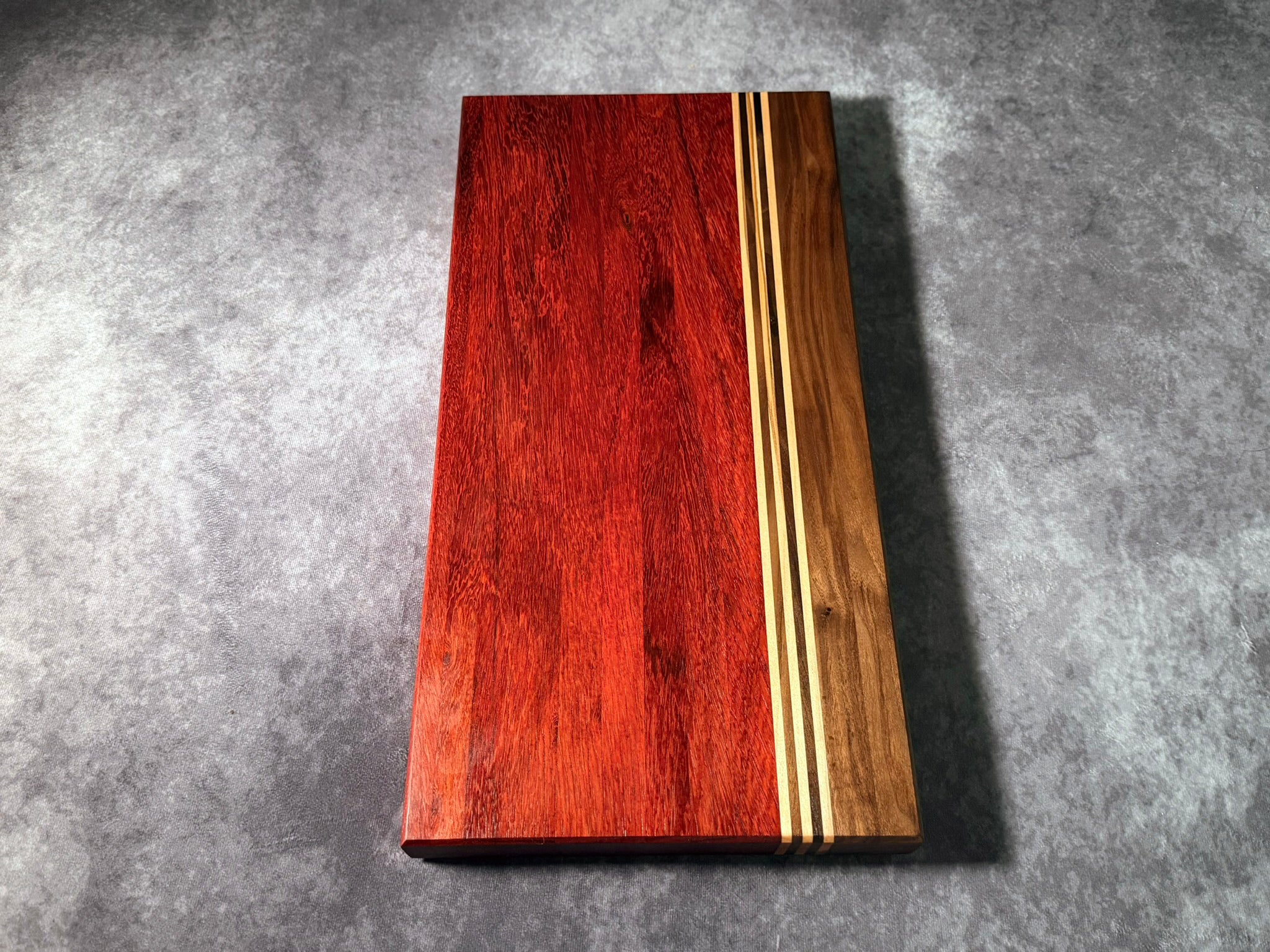 Large Black Walnut, Padauk, Ambrosia Maple Cutting Board