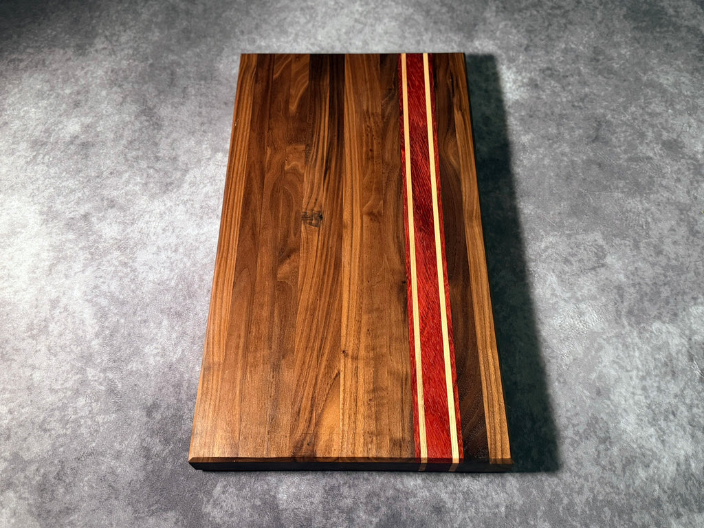 Large Black Walnut, Padauk, Ambrosia Maple Cutting Board