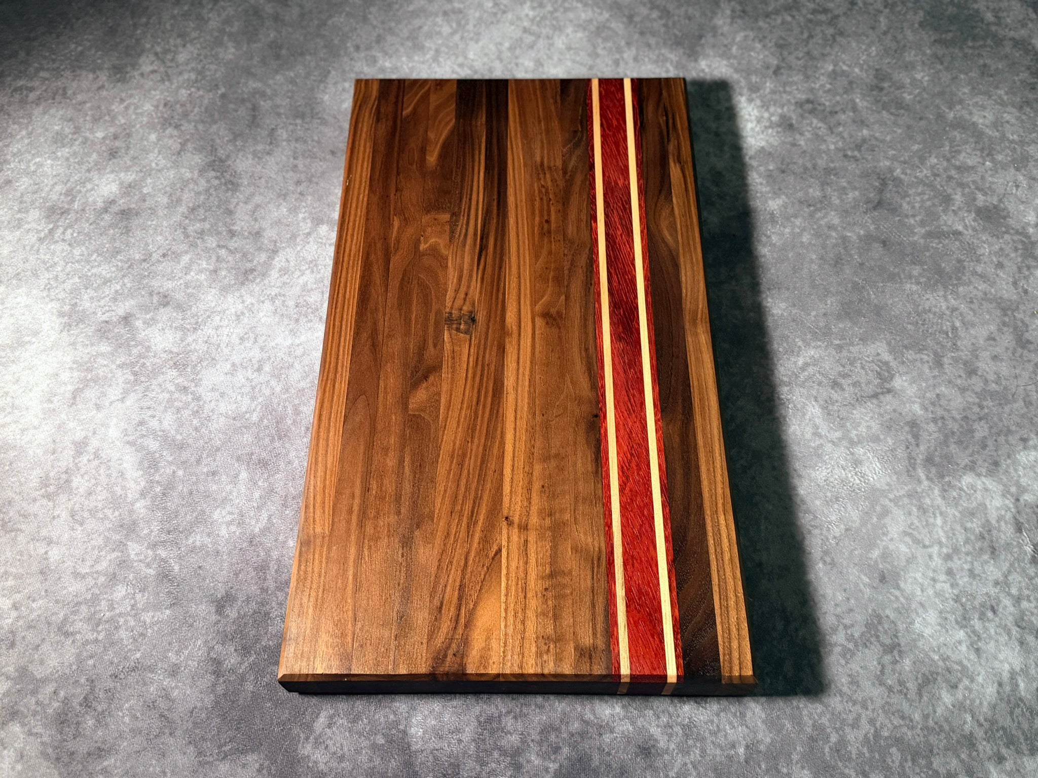 Large Black Walnut, Padauk, Ambrosia Maple Cutting Board