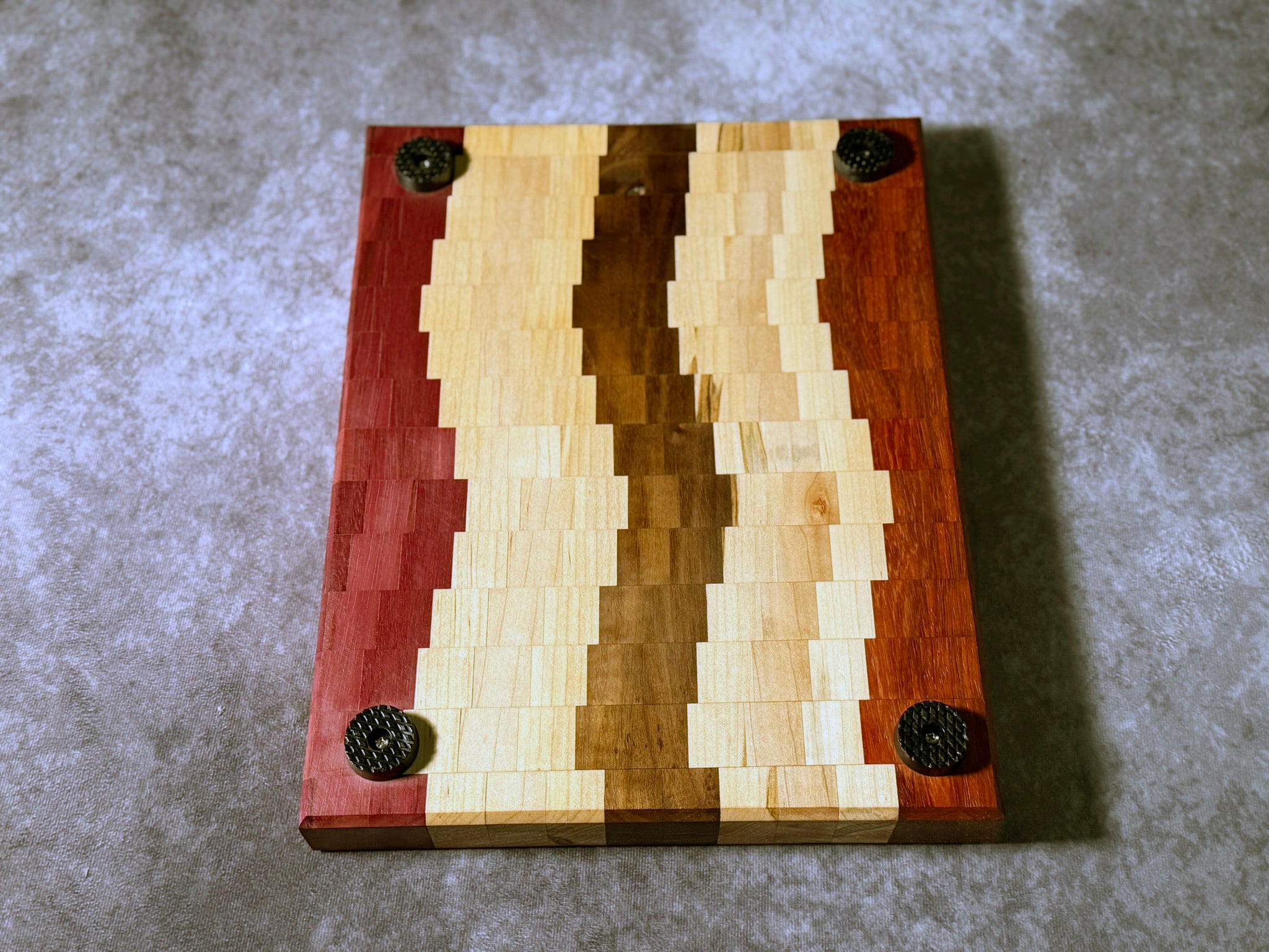 Black Walnut, Padauk, Purple Heart, Ambrosia Maple Cutting Board