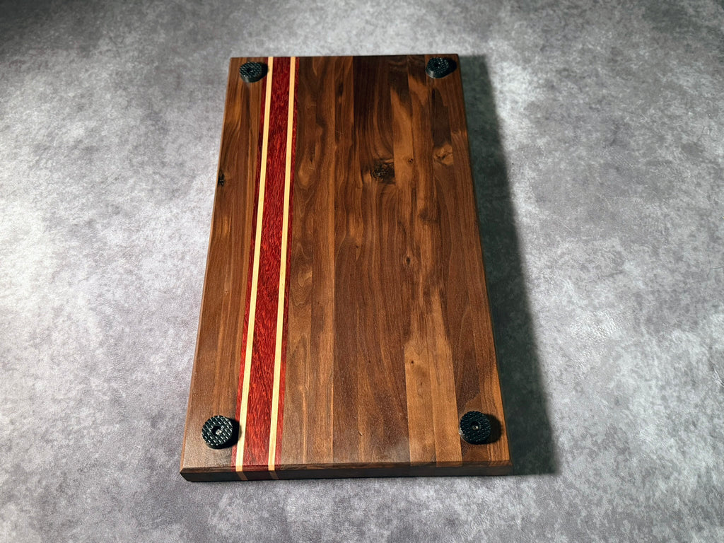 Large Black Walnut, Padauk, Ambrosia Maple Cutting Board